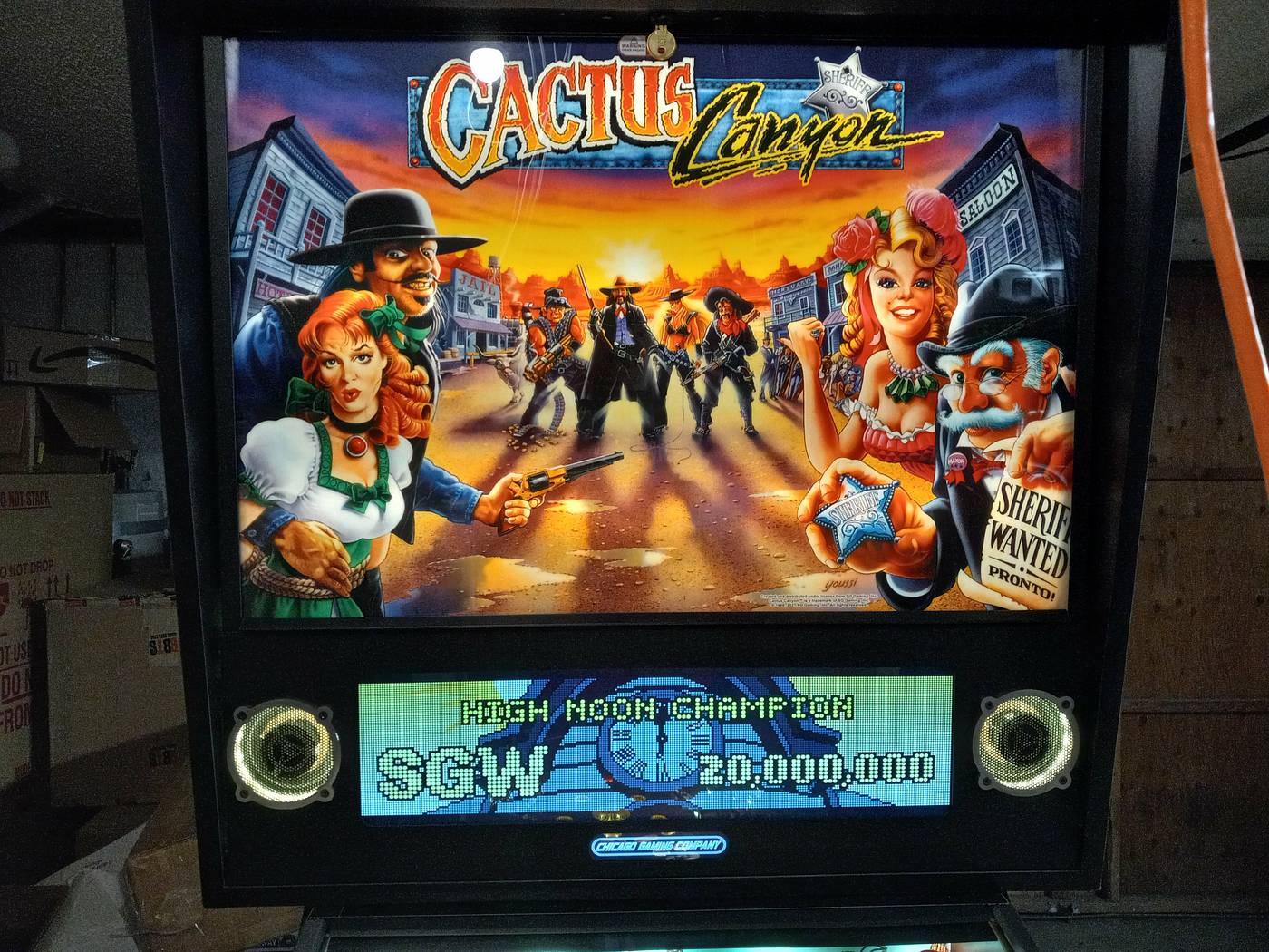 CHICAGO GAMING COMPANY'S CACTUS CANYON REMAKE NOW SHIPPING