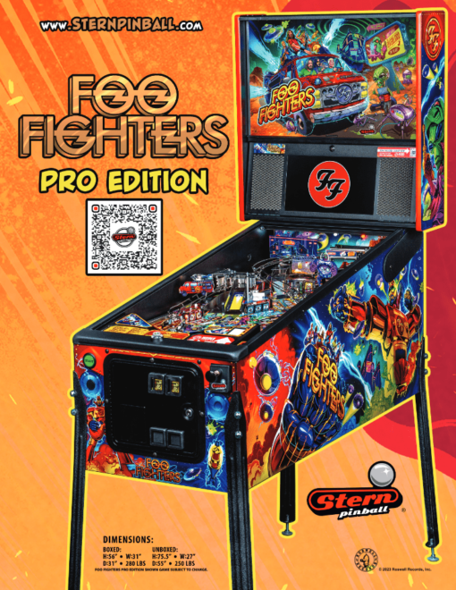 Foo Fighters Pro Pinball Machine