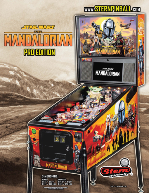 mandalorian pro pinball machine in stock