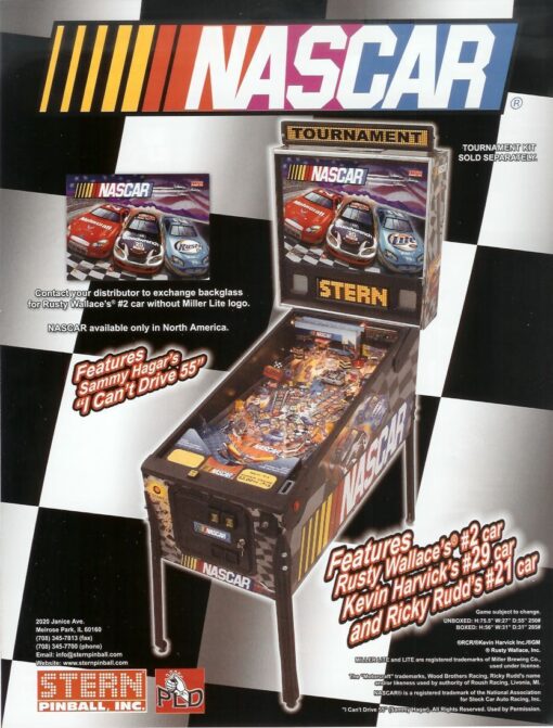 nascar pinball machine