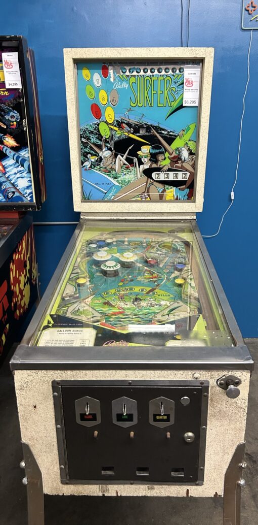 surfers pinball machine