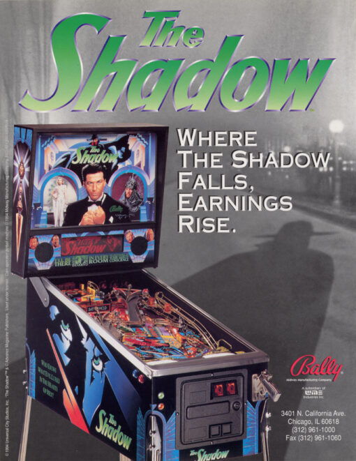 the shadow pinball machine